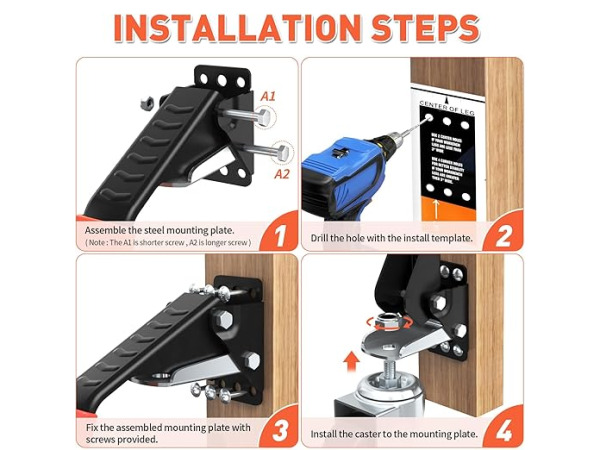 Workbench casters Kit 400kg – foto 7 – kavel bij XL Auctions