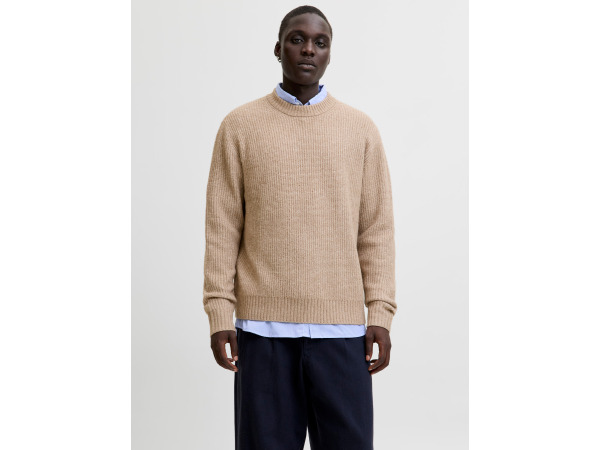 Jack & Jones York Ollie Knit Crew Neck Mocha Meringue - XL – foto 2 – kavel bij XL Auctions