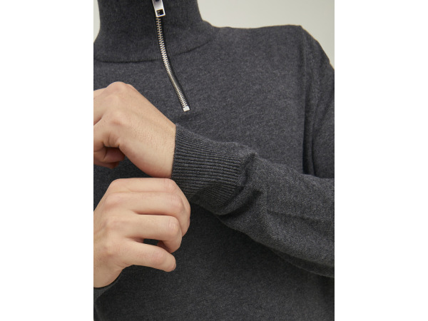 Jack & Jones Emil Knit Half Zip Dark Grey Melange - L – foto 5 – kavel bij XL Auctions