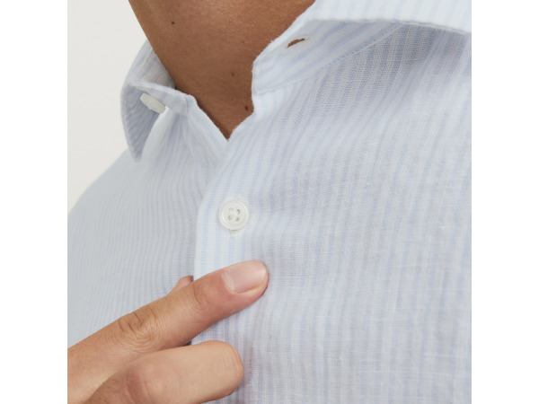 Jack & Jones Parker Linen Stripe Overhemd Skyway - L – foto 2 – kavel bij XL Auctions