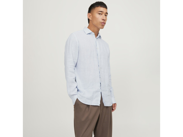 Jack & Jones Parker Linen Stripe Overhemd Skyway - L – foto 4 – kavel bij XL Auctions
