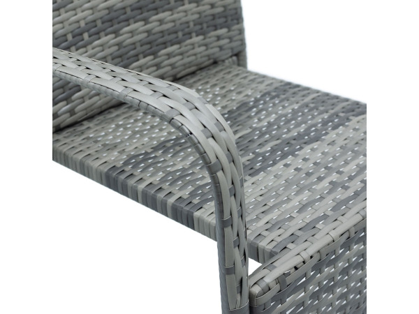 Polyrotan Tuinstoelen Yoro - 4-delig - Grijs - Stapelbaar – foto 9 – kavel bij XL Auctions
