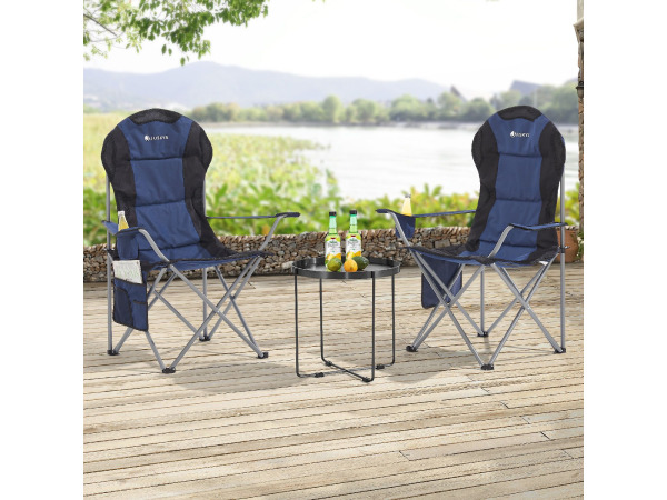 Inklapbare Campingstoel / Vouwstoel Lido - Blauw – foto 3 – kavel bij XL Auctions