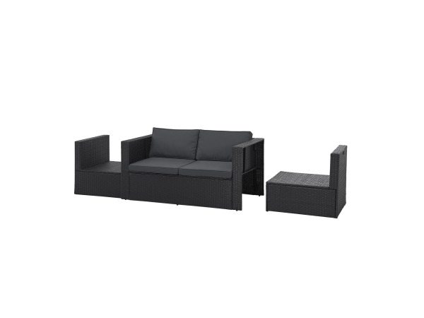 Polyrotan Loungeset / Tuinset Salou - Zwart – foto 14 – kavel bij XL Auctions