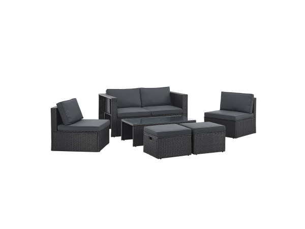 Polyrotan Loungeset / Tuinset Salou - Zwart – foto 15 – kavel bij XL Auctions
