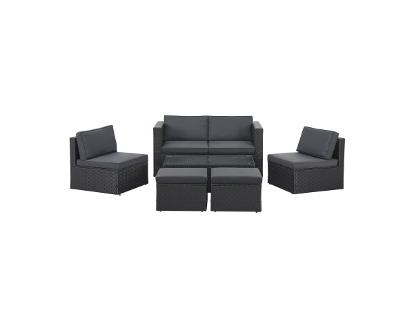 Polyrotan Loungeset / Tuinset Salou - Zwart – foto 16 – kavel bij XL Auctions