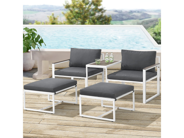 Tuinset / Loungeset Bari - 5-delig - Donkergrijs – foto 13 – kavel bij XL Auctions