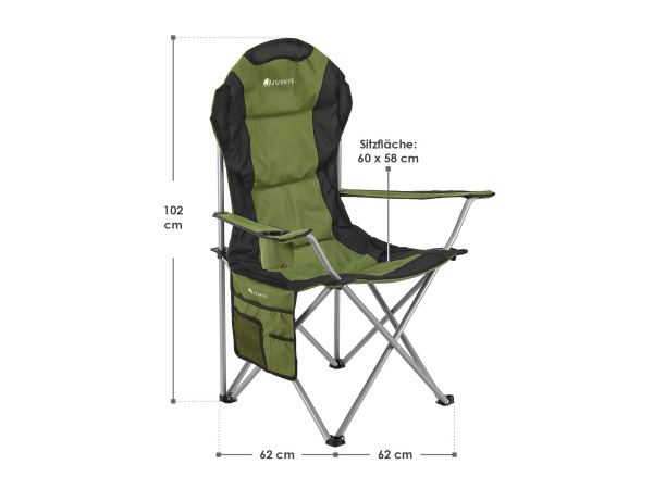 Campingstoel / Vouwstoel Lido - Groen - Incl. Opbergtas – foto 2 – kavel bij XL Auctions