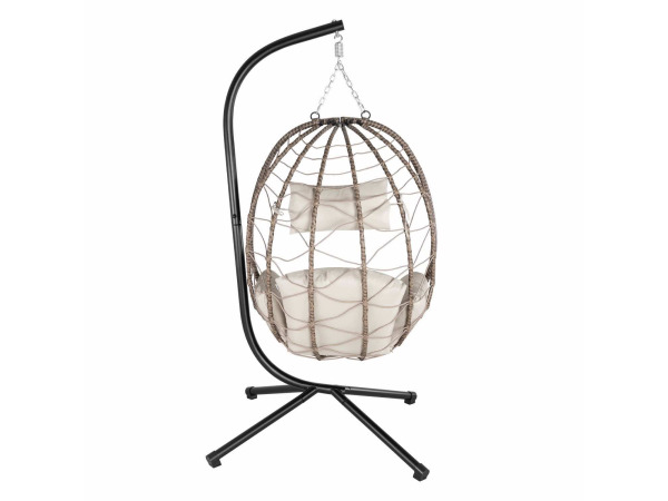 Polyrotan Hangstoel - Beige - Incl. onderstel – foto 15 – kavel bij XL Auctions