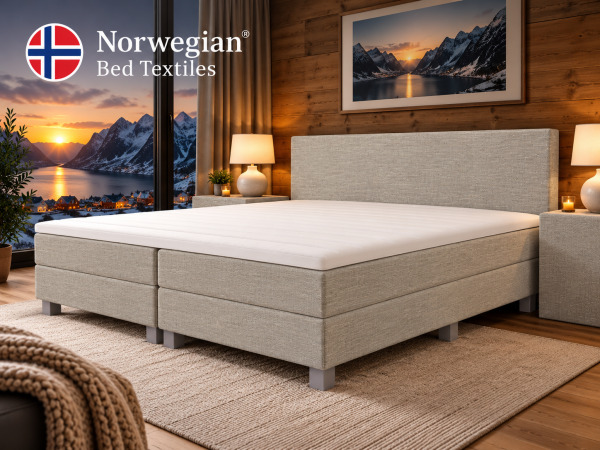 Norwegian Aurora Boxspring - 160x200cm - Taupe – kavel bij XL Auctions