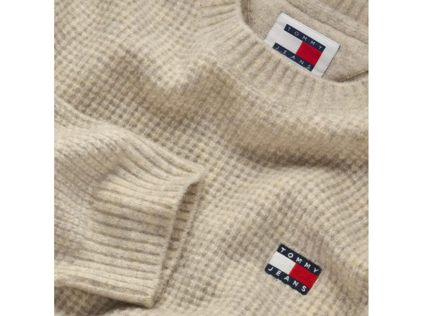 Tommy Jeans Waffle Sweater Ancient White Melange - M – foto 3 – kavel bij XL Auctions