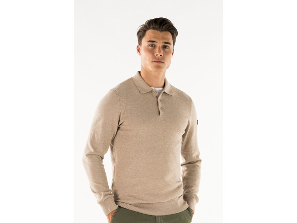 Presly & Sun Brad Long Sleeve Knitted Polo Taupe - XXL – foto 2 – kavel bij XL Auctions