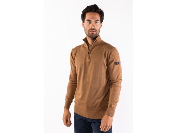 Presly & Sun Lewis Zip Knitted Pullover Camel - L – foto 2 – kavel bij XL Auctions