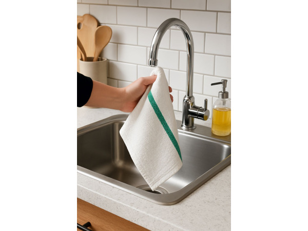 50x Keuken/Vaatdoek - White/Green – foto 2 – kavel bij XL Auctions