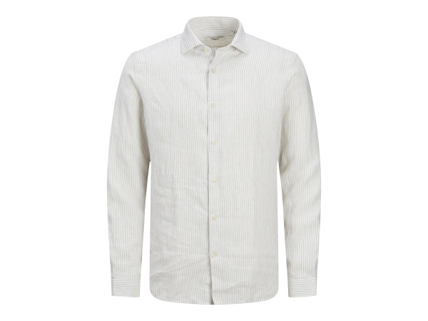 Jack &amp; Jones Parker Linen Stripe Overhemd Travertine - XL