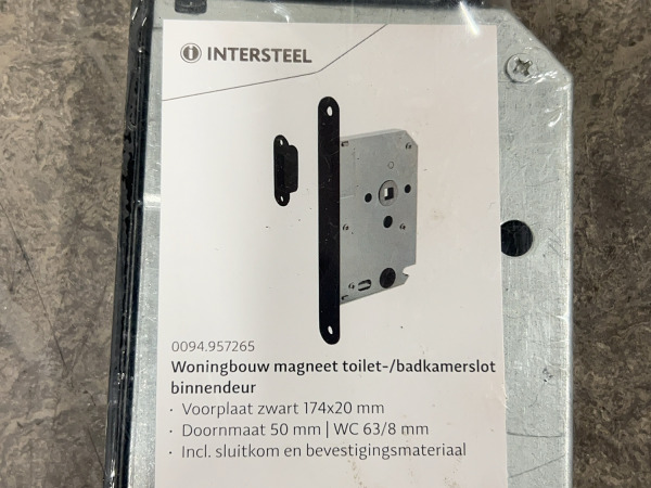 10x Intersteel magneetslot toilet/badkamer 63/8 met sluitplaat – foto 2 – kavel bij XL Auctions