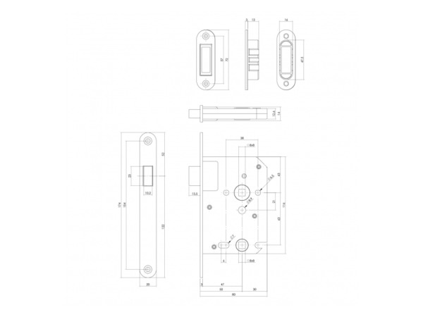 10x Intersteel insteekslot toilet/badkamer met sluitplaat 63/8 – foto 8 – kavel bij XL Auctions