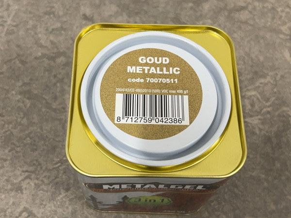 6x Metalgel 3-in-1 lak goud metallic 750ml – foto 5 – kavel bij XL Auctions