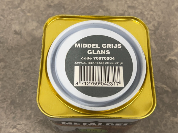 6x Metalgel 3-in-1 lak middelgrijs glans 750ml – foto 5 – kavel bij XL Auctions