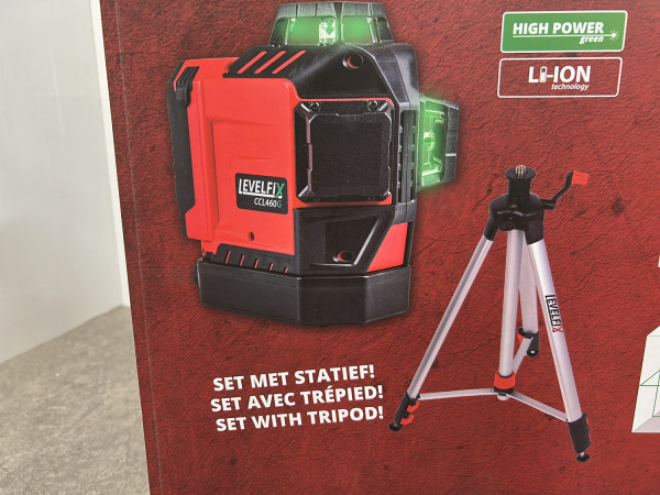 Levelfix cone/kruislijnlaser groen set met statief CCL460G – foto 2 – kavel bij XL Auctions