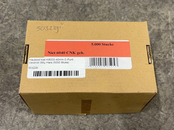 3x Haubold nietjes 40mm verzinkt 5000-pack – kavel bij XL Auctions