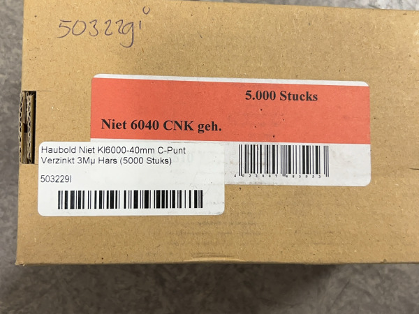 3x Haubold nietjes 40mm verzinkt 5000-pack – foto 5 – kavel bij XL Auctions