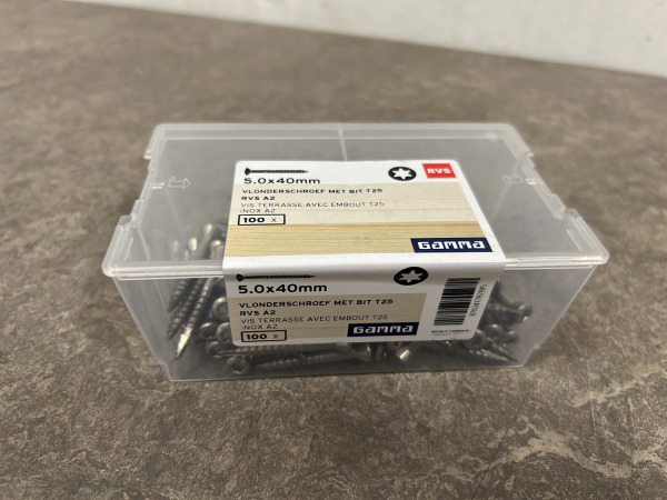 4x Gamma vlonderschroef ø5x40mm rvs 100-pack – kavel bij XL Auctions