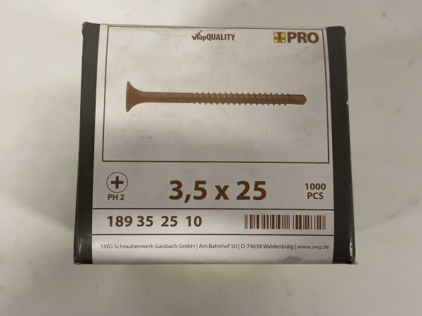 5x SWG snelbouwschroef met boorpunt ø3,5x25mm 200-pack – foto 2 – kavel bij XL Auctions