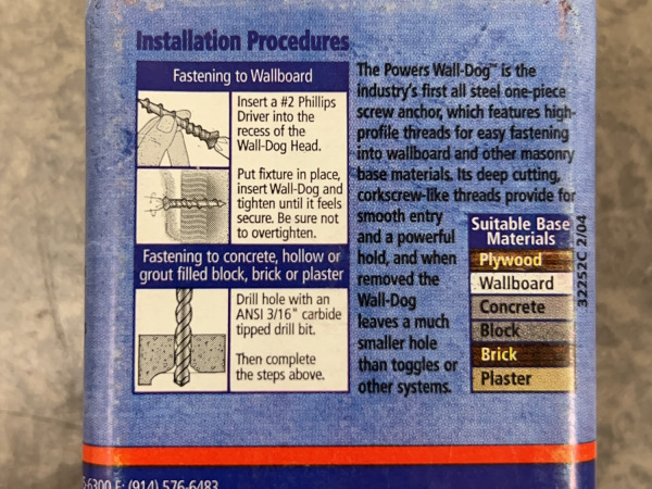 5x Wall dog schroefanker ø6x32mm 100-pack – foto 4 – kavel bij XL Auctions