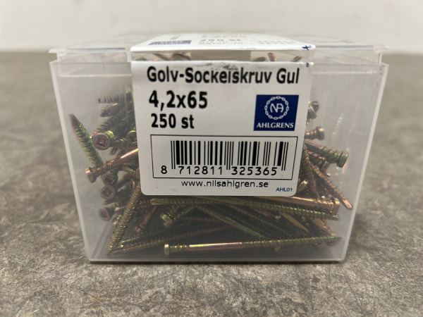 16x Ahlgrens unischroeven geelverzinkt Ø4,2x65mm 250-pack – foto 5 – kavel bij XL Auctions