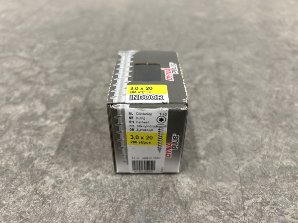 10x Dynaplus unischroef ø3x20mm 200-pack – foto 5 – kavel bij XL Auctions
