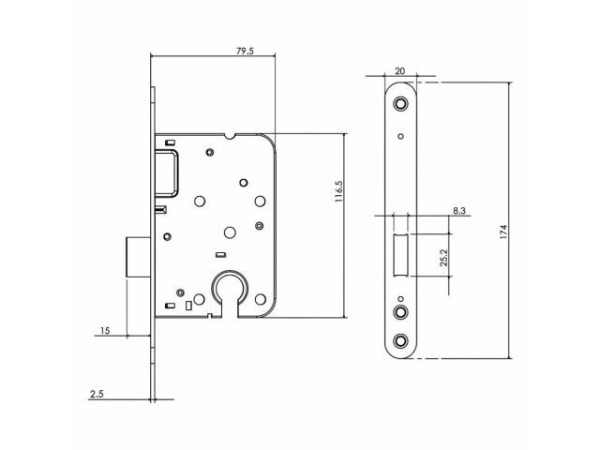 Mauer Kastslot PC55mm gelakt 1535/50 – foto 2 – kavel bij XL Auctions