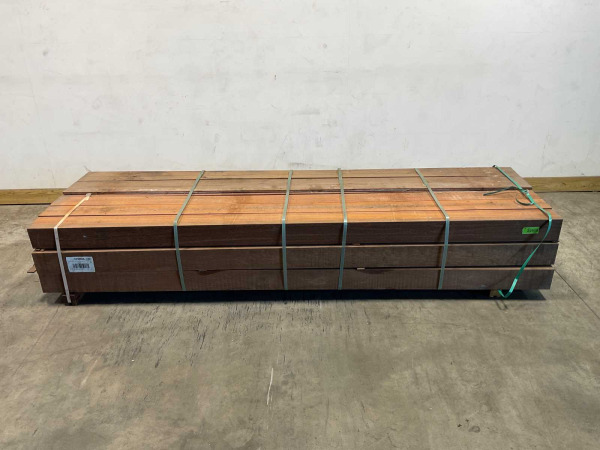 6x Azobé paal met diamantkop 300x14x14cm – foto 2 – kavel bij XL Auctions