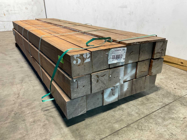 6x Azobé paal met diamantkop 300x14x14cm – foto 3 – kavel bij XL Auctions