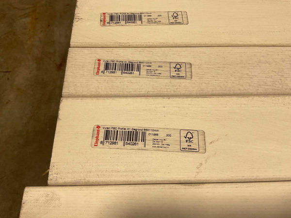 5x Kozijn profiel-A1 binnendraaiend - 200x11x6,6 cm gegrond – foto 8 – kavel bij XL Auctions