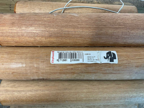 10x Bankirai hardhouten rolborder 180x20cm – foto 8 – kavel bij XL Auctions