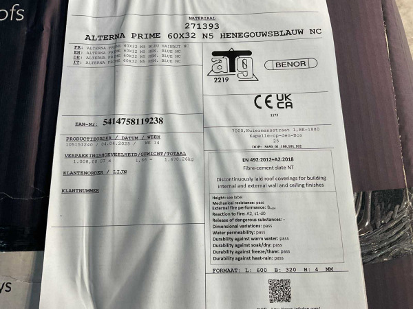 1008x Cedral leisteen - henegouwsblauw - 60x32cm – foto 7 – kavel bij XL Auctions