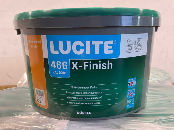 16x Matte muur- en plafondverf - 12 liter - wit RAL 9010