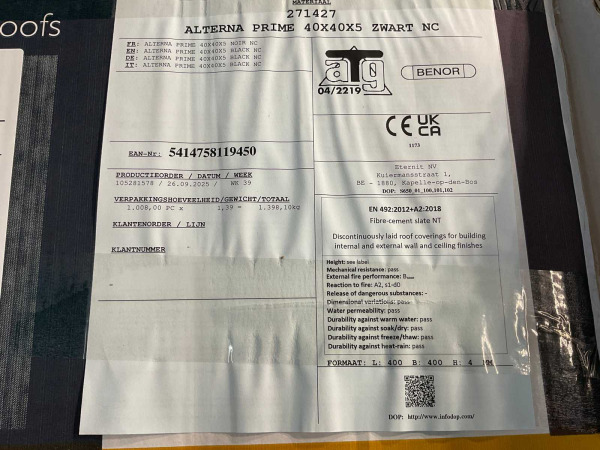 1008x Cedral leisteen - zwart - 40x40cm – foto 6 – kavel bij XL Auctions