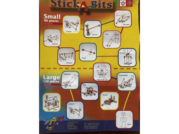 6x Joy - Toy Bouwspel - Stick a Bits 90 stuck Gemaakt in Neder – foto 2 – kavel bij XL Auctions
