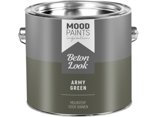 4xMood Paints Beton Look Army Green Muurverf – Binnenverf – foto 2 – kavel bij XL Auctions