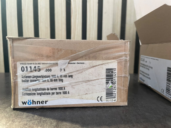 2x Wöhner Schienen-Längsverbindung 1600A – 95 mm – foto 3 – kavel bij XL Auctions
