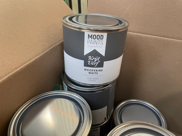 12x Mood Paints Krijtverf Whispering White 500 ml – foto 2 – kavel bij XL Auctions
