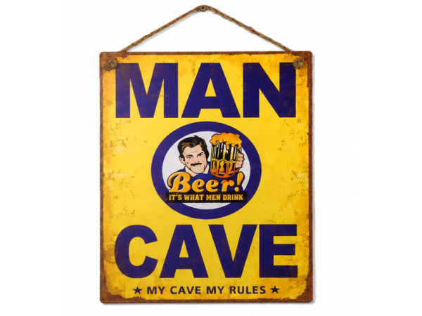 Mancave Metalen Wandborden Set 4-delig – foto 2 – kavel bij XL Auctions