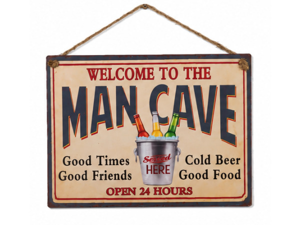 Mancave Metalen Wandborden Set 4-delig – foto 3 – kavel bij XL Auctions