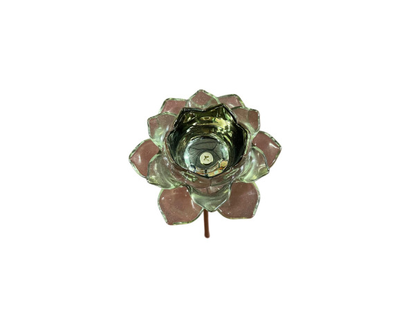 Theelichthouder Amy 18 X 12 Cm Glas Groen/Goud – foto 2 – kavel bij XL Auctions