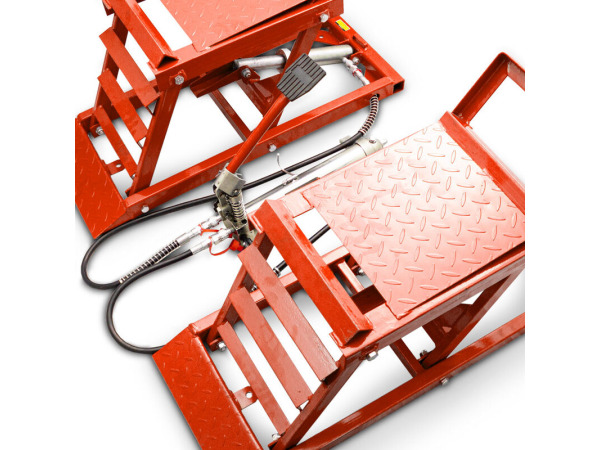 prijplaten - In hoogte verstelbaar - Hydraulisch - Rood - Se – foto 4 – kavel bij XL Auctions