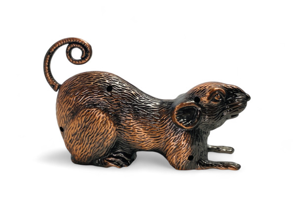 Uniek pronkstuk: Zeldzame bronskleurige rat aansteker – foto 3 – kavel bij XL Auctions