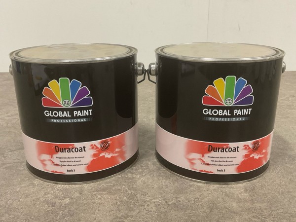 2x Global Paint Duracoat hoogglanzende aflak basis 3 2500ml