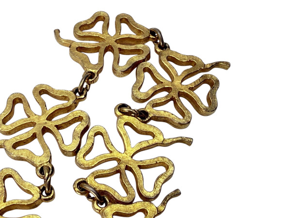 Vintage | Elegante Vergulde Ketting met Klavertjes – foto 3 – kavel bij XL Auctions